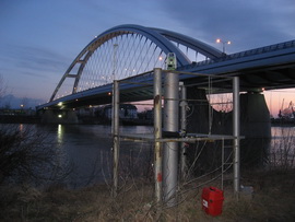 Dočasná inštalácia totálnej stanice TS30 a Nivel220 