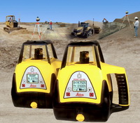 Rugby s nasadeným ďalekohľadom na presnejšie vytýčenie smeru sklonu